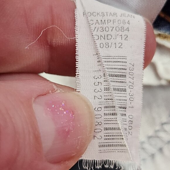 Old Navy Rock Star Dark Wash Cotton Poly Span Mid Rise Stretch Skinny Jean 8 Reg - Picture 16 of 16